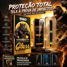 Película Premium Magic Box Full Cover HD Brilhante com Privacidade para iPhone 17, 16, 15, 14, 13, 12, 11, XR, XS, Max,