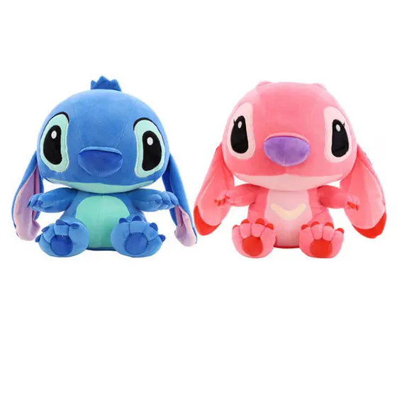 Pelúcia 25cm Lilo E Stitch E Angel Disney Azul Ou Rosa - AntialérgicoCom música