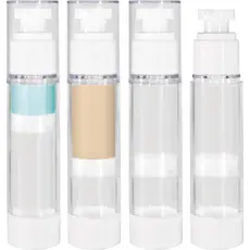 Kit 4 Frascos 30ML/50ML Recarregáveis Mini Frascos de Creme E Loções  E Perfume Vácuo Plástico Com Válvula Pump