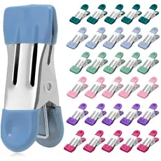 Kit 30 Clipe De Secagem De Roupas De Aço Inox Multicolorido