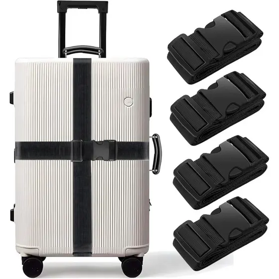 Kit 4 Cinta Mala Viagem Segurança Faixa Ajustavel Protetora