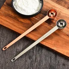 Medidora Cozinha Longo Para Ervas Daninhas, 15ml, Copo Medidor Leite Pó, Chá Aço Inoxi