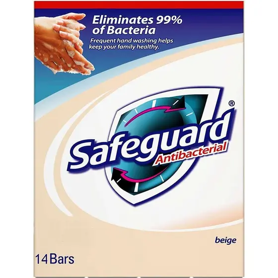Sabonete antibacteriano Safeguard 14 barras de 4 onças (113 gramas) cada, cor bege, remove bactérias WYTG