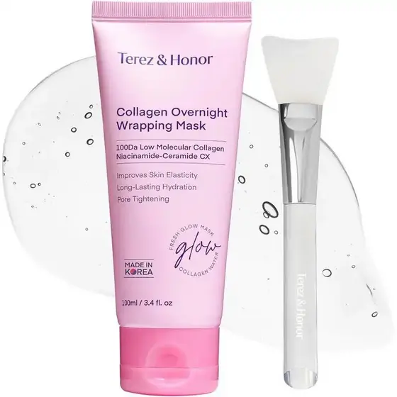 Máscara peel-off de colágeno Terez&Honor——Máscara facial coreana hidratante, contendo colágeno de 100 Dalton, adequada p