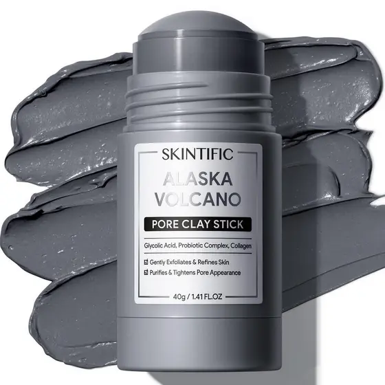 TIFICDeepPorekheadRemoverFaceMaskStick, Máscara de Argila com Argila Vulcânica do Alasca, Esfoliação Suave, Calmante, Nã