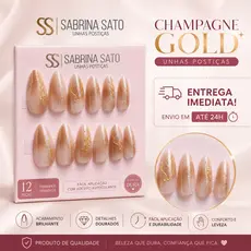 Unhas Sabrina Sato Postiças Decoradas e Realistas | Pintadas com Adesivo Autocolante Brilho Natural