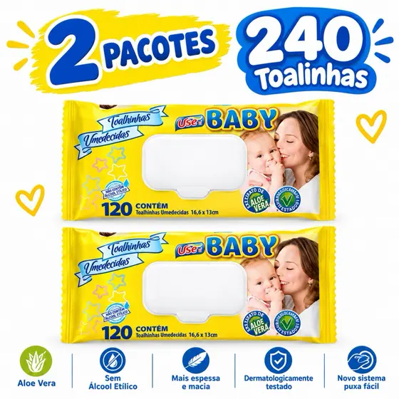 TOALINHAS UMEDECIDAS USE IT-KIT DE 240 a 1200 TOALINHAS-LENÇO UMEDECIDO