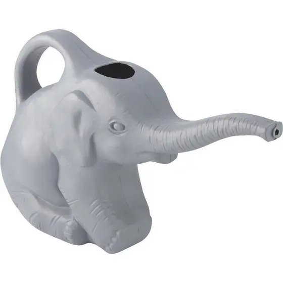 Regador de Elefante Union 63182, 2 Quartos de Galão, 0,5 Galões, Cinza, Regador Decorativo para Interiores