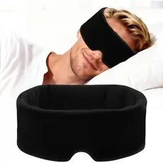 Máscara de Olhos de Algodão para Dormir para Mulheres e Homens, Máscara de Olhos 100% Bloqueadora de Luz para Dormir, Id