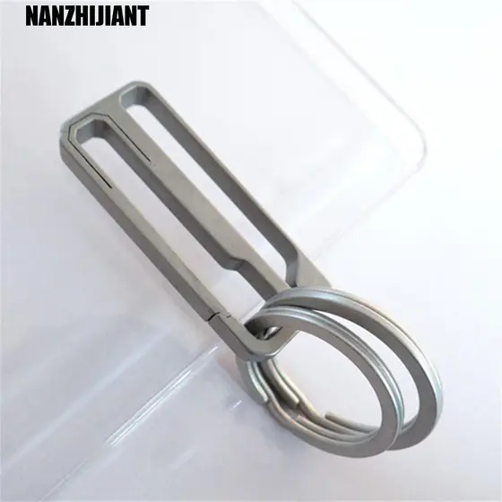 NANZHIJIANT Primavera Chaveiro Criativo Multi-Função Titânio TC4 Acessórios Para Carro Chave Pingente Clipe Cinto