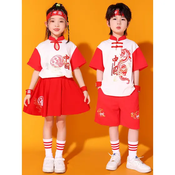 Crianças Hanfu meninos meninas verão ternos de manga curta 2026 novo estilo chinês roupas chinesas jardim de infância fo
