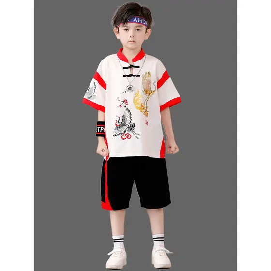 Novo estilo chinês estilo chinês roupas infantis Hanfu Tang terno meninos roupas de algodão puro roupas étnicas diárias