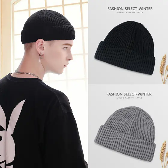Chapéu frio chapéu de lã inverno quente curto Yuppie chapéu masculino senhorio melão pele chapéu versão coreana na moda