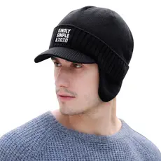 Chapéu masculino inverno versão coreana na moda boné de pico outono inverno chapéu de lã engrossado quente chapéu de mal