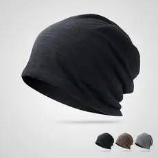 Chapéu masculino versão coreana na moda cabeça boné feminino pilha primavera outono inverno adulto Nightcap confinamento