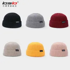 Chapéu de lã de cúpula curta outono inverno quente chapéu masculino Guapi senhorio chapéu versão coreana na moda Retro Y