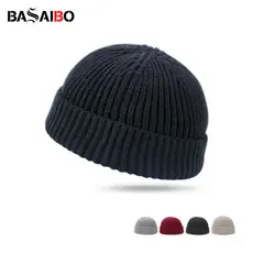 Chapéu de Rogue de cúpula curta masculino versão coreana chapéu frio de malha chapéu de pele de melão Yuppie feminino Hi