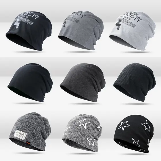 Pulôver boné masculino feminino Baotou boné outono inverno verão estilo fino pilha Nightcap confinamento boné mais chapé