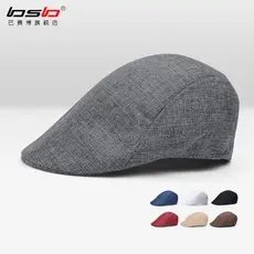 Chapéu masculino verão respirável boina Casual britânico boné versão coreana moda na moda primavera frente boné na moda
