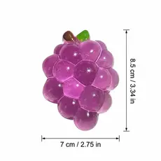 HALB Fruta Mole , Brinquedo De Inquietação De Uvas Transparentes De Ascensão Lenta Mão Elástico Macio De Pitada Sensoria
