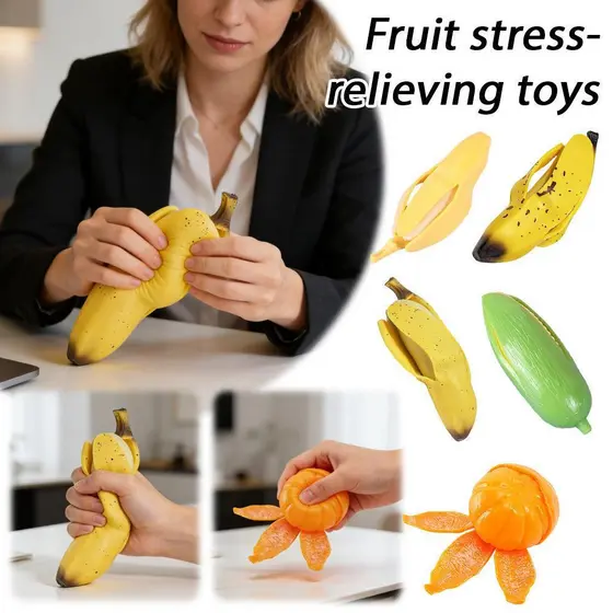 Brinquedo Criativo E Humorístico De Espremer Banana Para Alívio Do Estresse , Realista , De Brincadeira Q1w8
