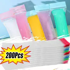 Saco De Molde De Picolé De Gelo DIY Descartável De 50-200 Unidades-Sorvete Transparente De Qualidade Alimentar-Para Pali