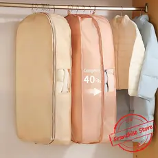 Saco De Pó De Roupas Pendurado Armazenamento De Guarda-Roupa Com Zíper Para Armário O8Q6