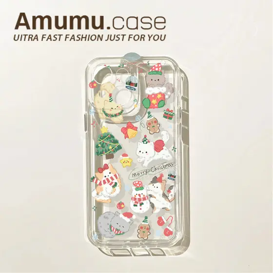 case iphone 13 capa iphone 13 pro capa para iphone 13 Gatinho de Natal Adequado para Apple 17pro Capa de telefone iphone