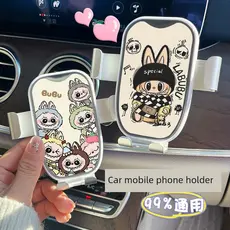 Suporte celular saída de ar carro Suporte celular veicular universal Presilha para grade do ar condicionado Novo labubu