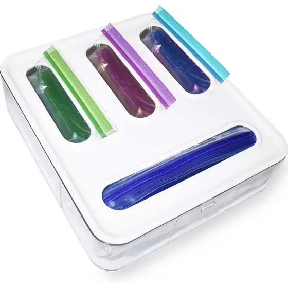 Organizador de Armazenamento de Sacos Knox Home & Health para Gavetas de Cozinha, Suporte para Sacos Plásticos, Dispensa