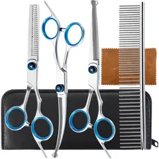 Tesoura de Tosa Premium 5 em 1 para Cães, Tesoura Profissional para Tosa de Cães com Pontas Arredondadas de Segurança, T