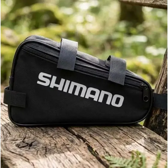 Bolsa De Bicicleta Bike Moto Shimano Para Quadro De Bicicleta Ferramentas e Pertences Cor Preto Resistente a Água