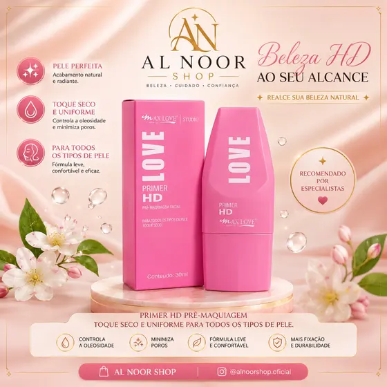 Primer HD pré-maquiagem facial - Max Love