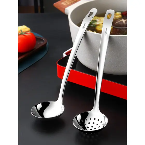 Colher de sopa de aço inoxidável 316, colher quente de qualidade alimentar, escorredor, colher de cozinha doméstica, cab
