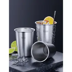 Copo de água de aço inoxidável 304, copo portátil para beber direto, copo de boca doméstico, copo grande de cerveja, lei