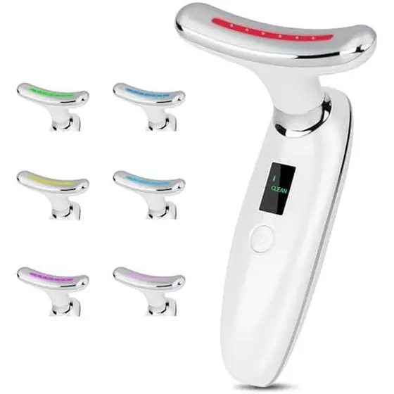 Massageador De Beleza VRAIKO Lilás 7 Em 1 Para Rosto E Pescoço-Levantamento De Mandíbula & amp ; Firmador-Drenagem Linfá