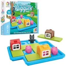 SmartGames Three Little Piggies – Jogo De Quebra-Cabeça Lógico Pré-Escolar Com 48 Desafios E Livro De Histórias Educacio