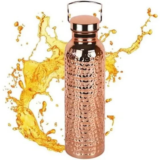Garrafas De Água De Cobre 800ml-Garrafa Portátil Isolada Para Bebidas , Beber Em Vasos Puros , Acampamento , Caminhada ,