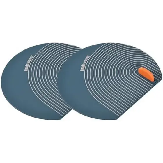 Tampa De Drenagem De Piso Com Rolha De Banheira De Silicone uxcell , 6.1 x 5.51 Polegadas Anti-Odor Dreno Mat Plugs Esgo