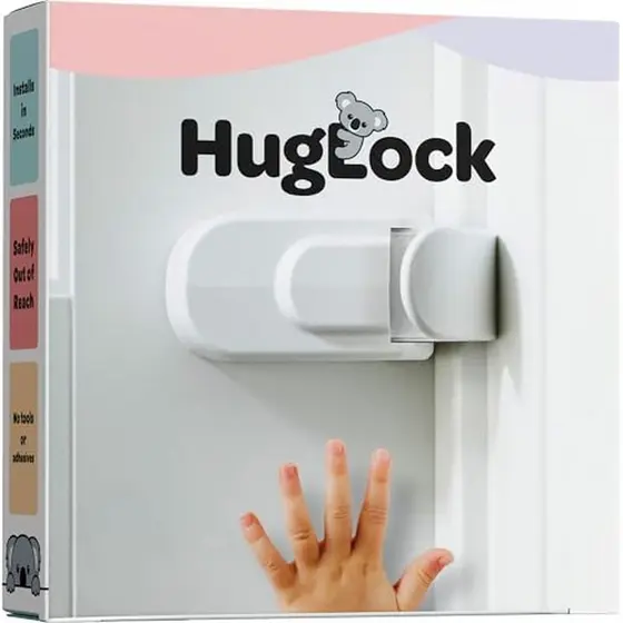 Huglock-A Fechadura De Porta Snap-On As Crianças Não Podem Alcançar Ou Derrotar-São Necessárias Ferramentas Adesivos-Fun