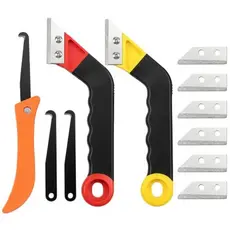 Conjunto De Ferramentas De Remoção De Argamassa De 11 Peças Com 6 Lâminas De Liga Para Lacunas De Azulejos