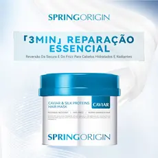 SPRINGORIGIN CAVIAR & SILK PROTEINS HAIR MASK 250ml Para ressecamento e fios danificados
