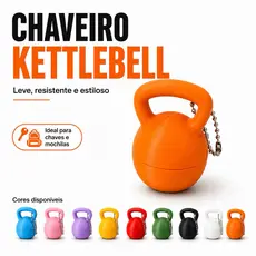 Chaveiro Kettlebell Mini Porta Comprimido Rosqueável Crossfit Academia Fitness