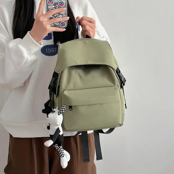Moda plissada mochila feminina viagem luz livro feminino estudante universitário masculino mochila feminina 2025 novo es