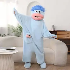 [qxvbwjv Estoque pronto Envio imediato] Pijama de uma peça Monster Coral Fleece feminino forro de lã de inverno engrossa