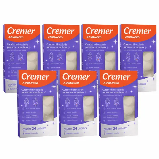 KIT 7 Curativo Adesivo Hidrocoloide Acnes e Espinhas Cremer