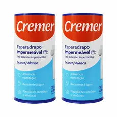 KIT 2 Esparadrapo Impermeável Hipoalérgico Branco 10cm X 4,5m - Cremer
