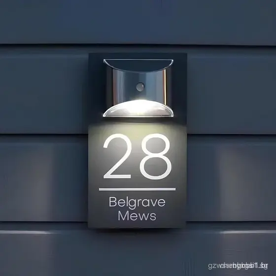 BeNsil oferece números de casa modernos e personalizáveis, placas de número de casa externas personalizáveis, alimentada
