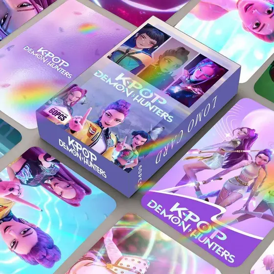 60 cartões Flash K-POP Witch Hunters, cartões de coleção de mercadorias de Anime, cartões Laser