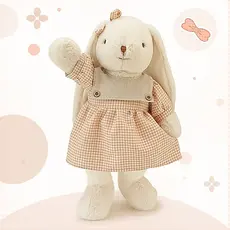 Além de brinquedo de pelúcia coelho de orelhas compridas usando saia coelho boneca grande brinquedo de pelúcia boneca de